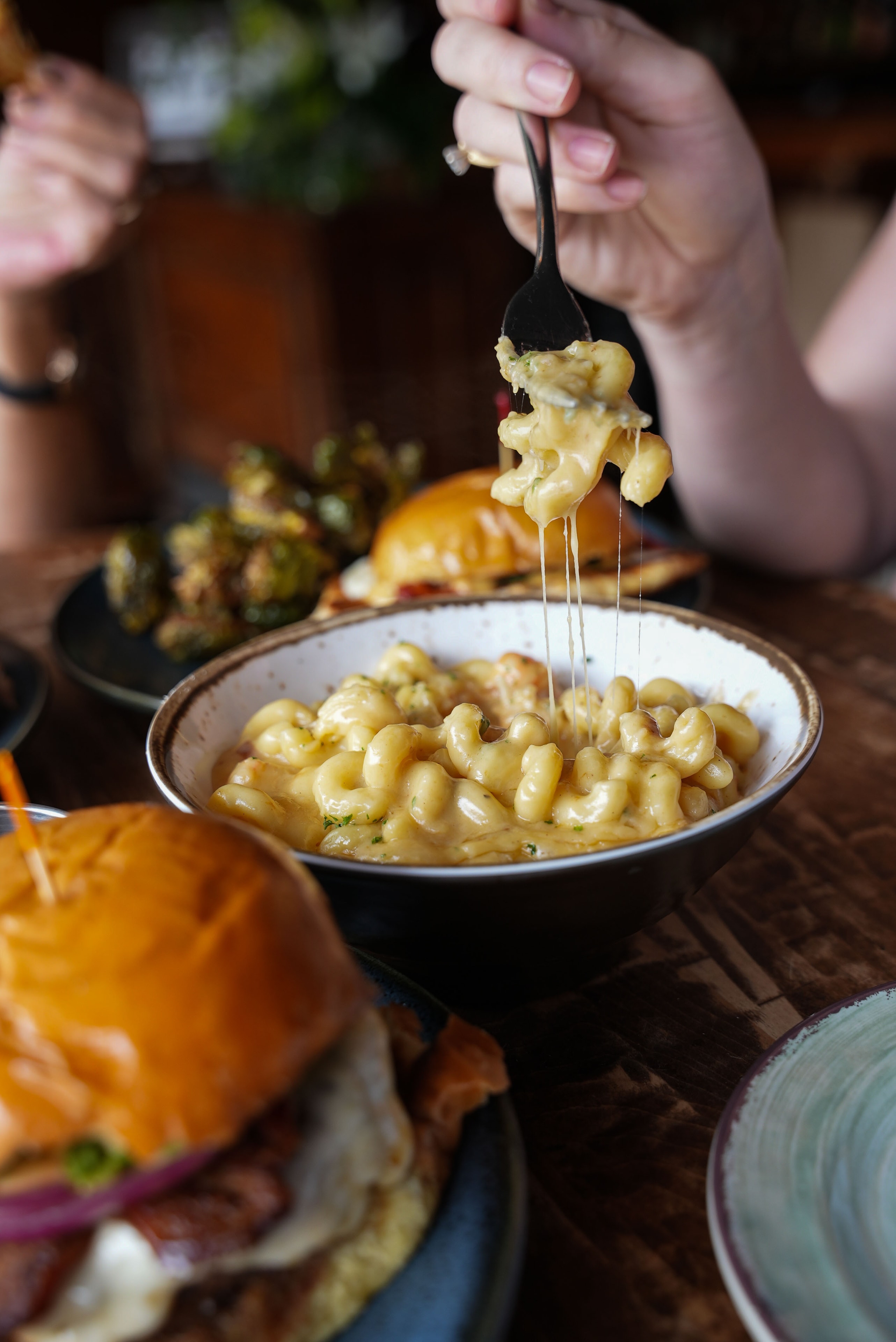 Gourmet burger food photography